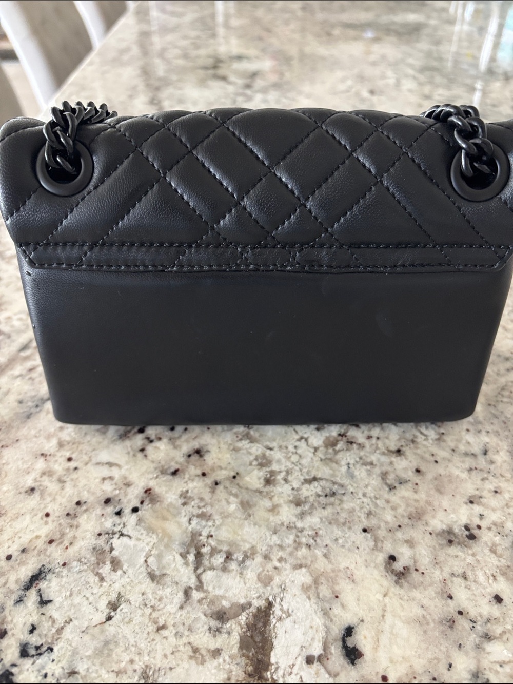 Kurt Geiger Quilted Black Chain Shoulder Bag - Picture 2 of 6